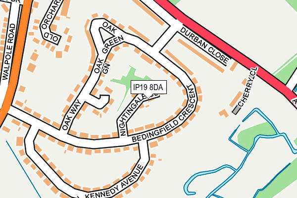 IP19 8DA map - OS OpenMap – Local (Ordnance Survey)