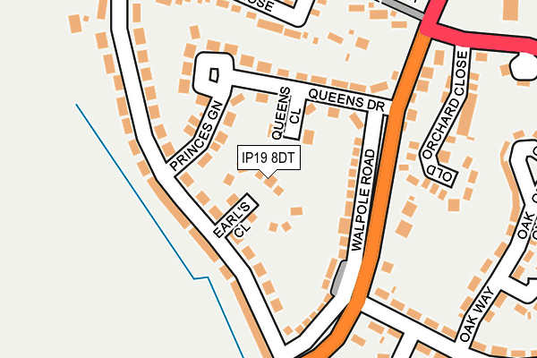 IP19 8DT map - OS OpenMap – Local (Ordnance Survey)