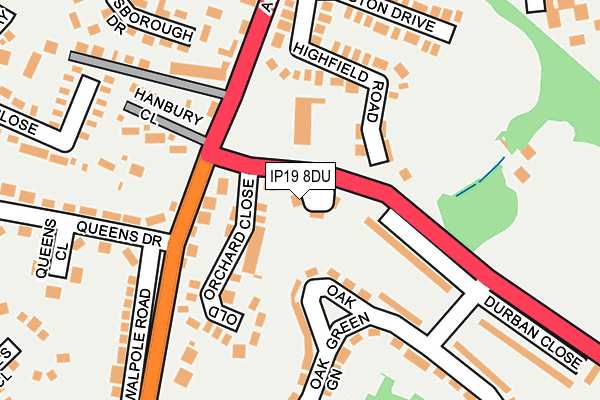 IP19 8DU map - OS OpenMap – Local (Ordnance Survey)