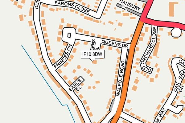 IP19 8DW map - OS OpenMap – Local (Ordnance Survey)