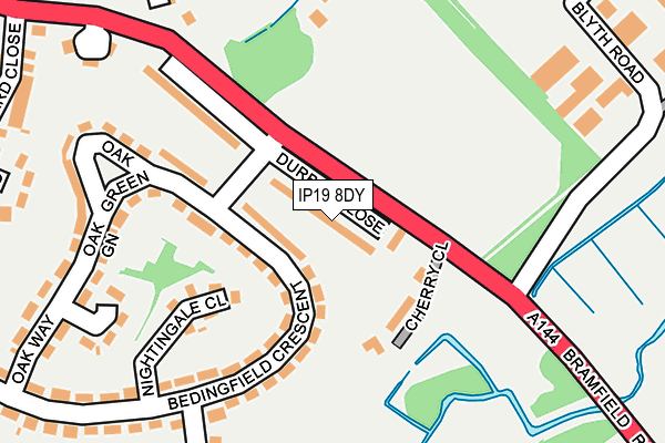 IP19 8DY map - OS OpenMap – Local (Ordnance Survey)