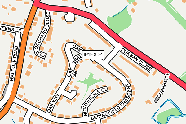 IP19 8DZ map - OS OpenMap – Local (Ordnance Survey)