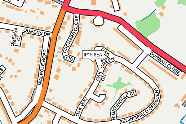 IP19 8EA map - OS OpenMap – Local (Ordnance Survey)