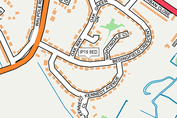 IP19 8ED map - OS OpenMap – Local (Ordnance Survey)