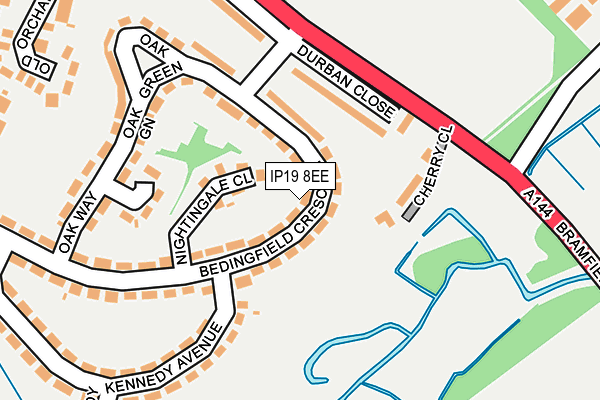 IP19 8EE map - OS OpenMap – Local (Ordnance Survey)