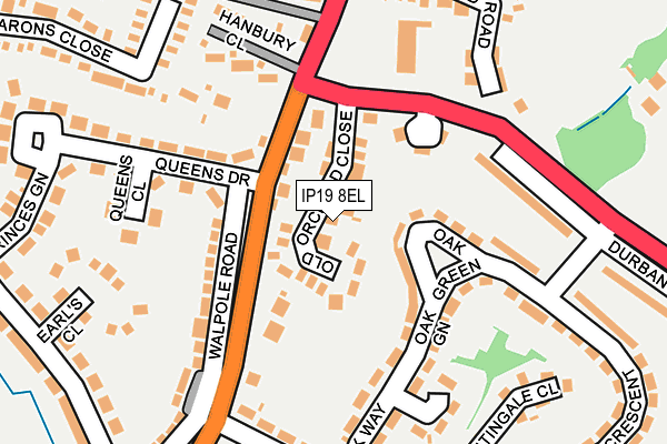 IP19 8EL map - OS OpenMap – Local (Ordnance Survey)