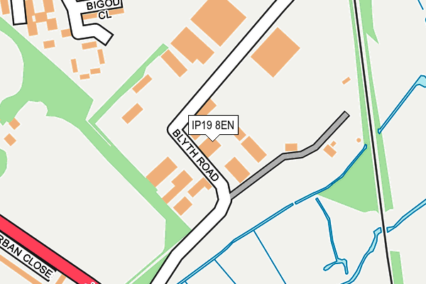 IP19 8EN map - OS OpenMap – Local (Ordnance Survey)
