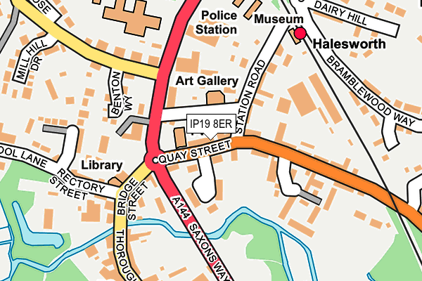 IP19 8ER map - OS OpenMap – Local (Ordnance Survey)