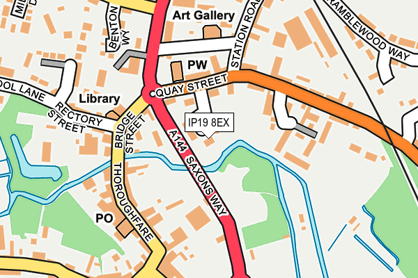 IP19 8EX map - OS OpenMap – Local (Ordnance Survey)