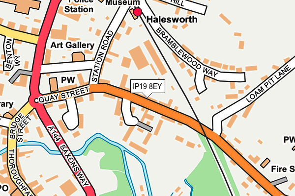 IP19 8EY map - OS OpenMap – Local (Ordnance Survey)