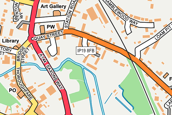 IP19 8FB map - OS OpenMap – Local (Ordnance Survey)
