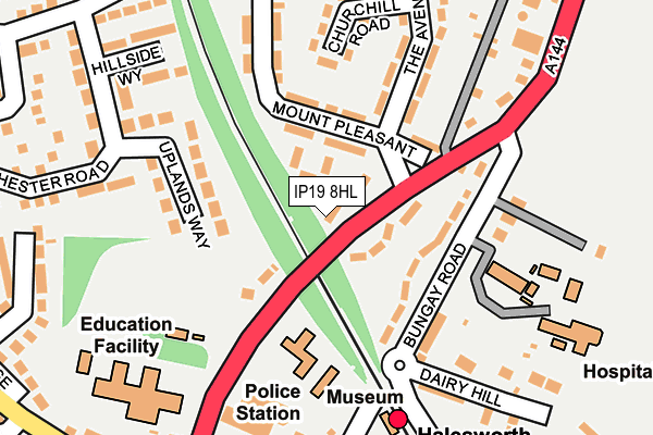 IP19 8HL map - OS OpenMap – Local (Ordnance Survey)
