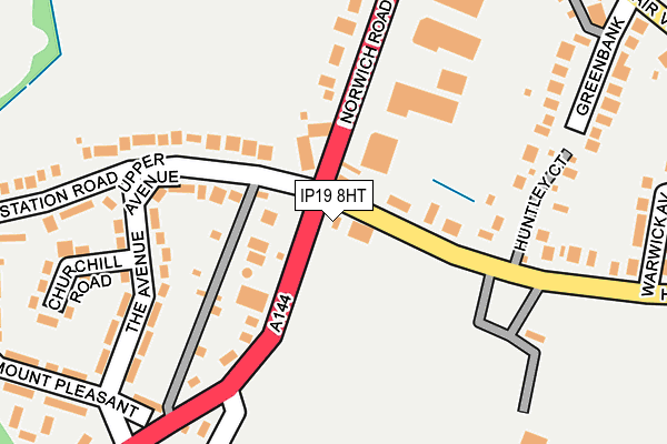 IP19 8HT map - OS OpenMap – Local (Ordnance Survey)