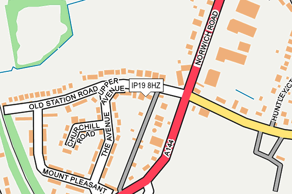 IP19 8HZ map - OS OpenMap – Local (Ordnance Survey)