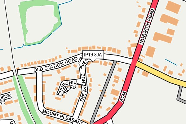 IP19 8JA map - OS OpenMap – Local (Ordnance Survey)