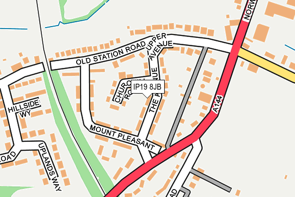 IP19 8JB map - OS OpenMap – Local (Ordnance Survey)
