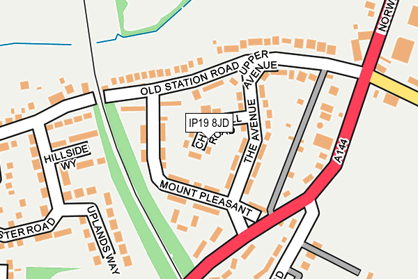 IP19 8JD map - OS OpenMap – Local (Ordnance Survey)