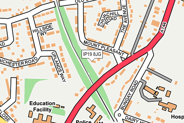 IP19 8JG map - OS OpenMap – Local (Ordnance Survey)