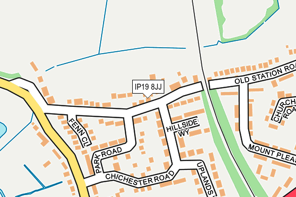 IP19 8JJ map - OS OpenMap – Local (Ordnance Survey)