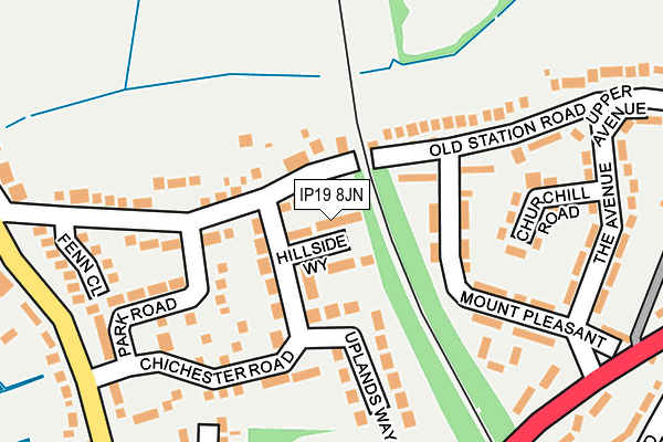 IP19 8JN map - OS OpenMap – Local (Ordnance Survey)