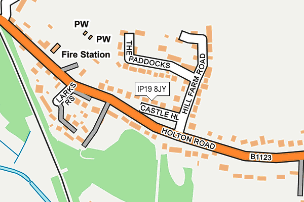 IP19 8JY map - OS OpenMap – Local (Ordnance Survey)