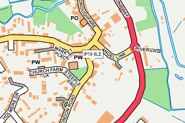 IP19 8LE map - OS OpenMap – Local (Ordnance Survey)