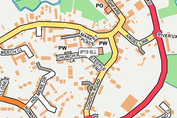 IP19 8LL map - OS OpenMap – Local (Ordnance Survey)