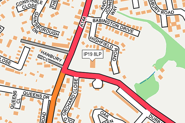 IP19 8LP map - OS OpenMap – Local (Ordnance Survey)