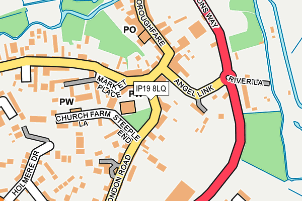 IP19 8LQ map - OS OpenMap – Local (Ordnance Survey)
