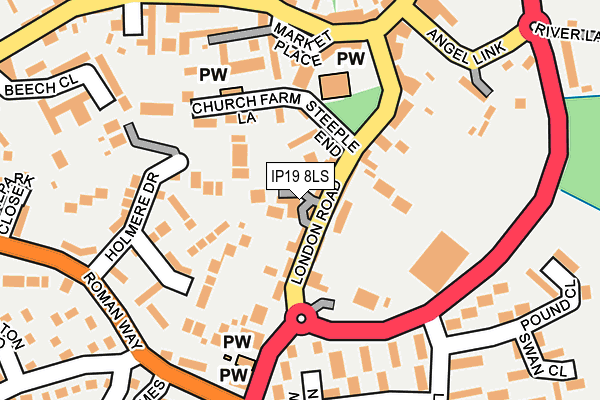 IP19 8LS map - OS OpenMap – Local (Ordnance Survey)