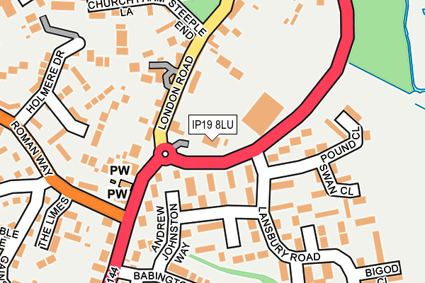 IP19 8LU map - OS OpenMap – Local (Ordnance Survey)
