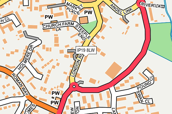 IP19 8LW map - OS OpenMap – Local (Ordnance Survey)