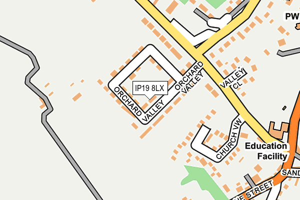 IP19 8LX map - OS OpenMap – Local (Ordnance Survey)