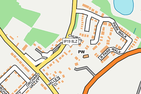 IP19 8LZ map - OS OpenMap – Local (Ordnance Survey)