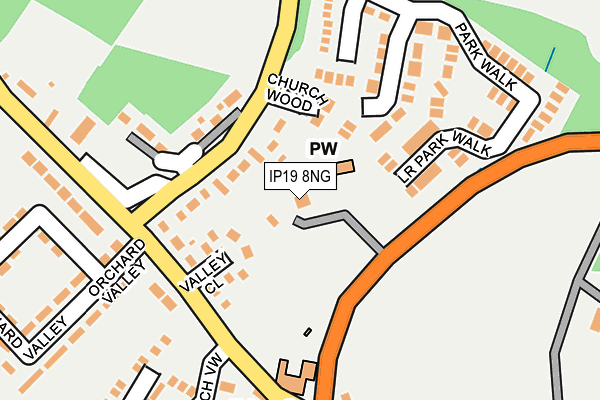 IP19 8NG map - OS OpenMap – Local (Ordnance Survey)