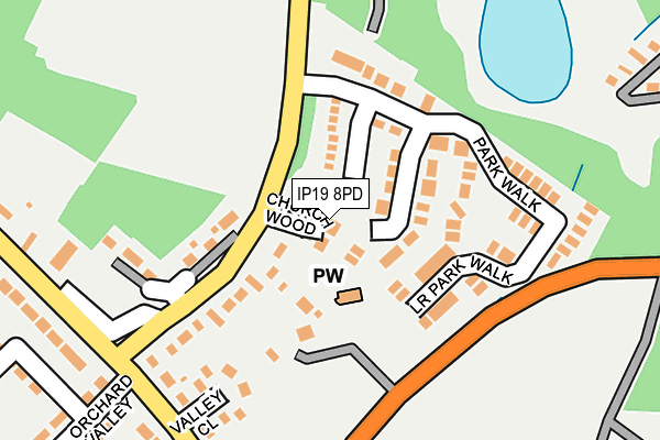 IP19 8PD map - OS OpenMap – Local (Ordnance Survey)