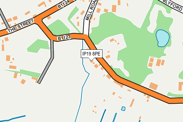 IP19 8PE map - OS OpenMap – Local (Ordnance Survey)