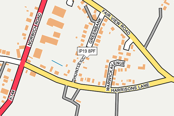 IP19 8PF map - OS OpenMap – Local (Ordnance Survey)