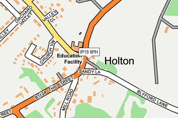 IP19 8PH map - OS OpenMap – Local (Ordnance Survey)