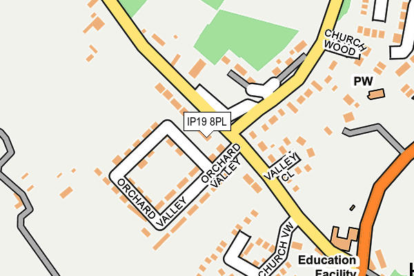 IP19 8PL map - OS OpenMap – Local (Ordnance Survey)