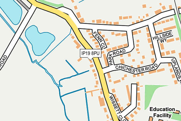 IP19 8PU map - OS OpenMap – Local (Ordnance Survey)