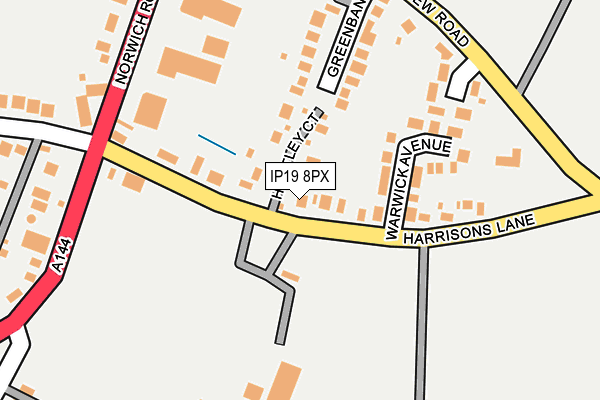 IP19 8PX map - OS OpenMap – Local (Ordnance Survey)