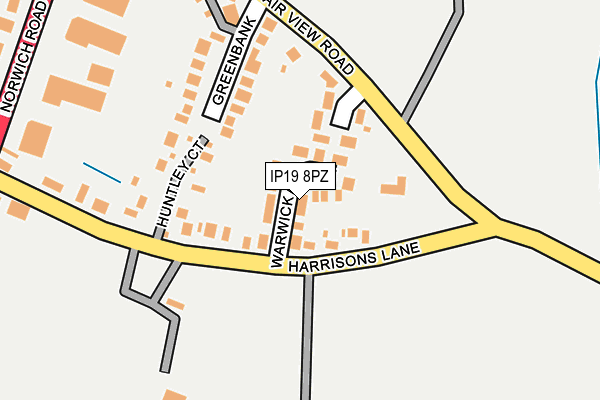 IP19 8PZ map - OS OpenMap – Local (Ordnance Survey)