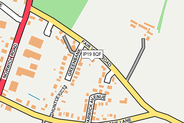 IP19 8QF map - OS OpenMap – Local (Ordnance Survey)