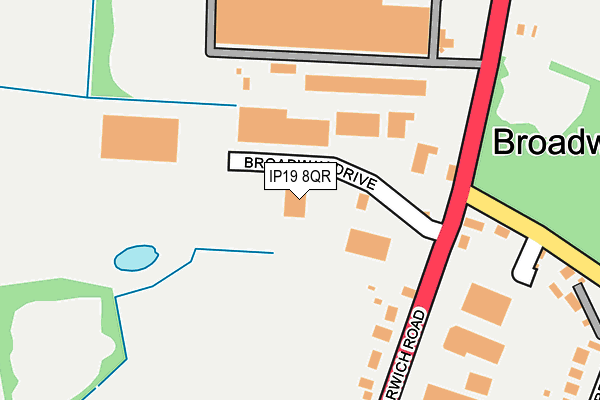 IP19 8QR map - OS OpenMap – Local (Ordnance Survey)