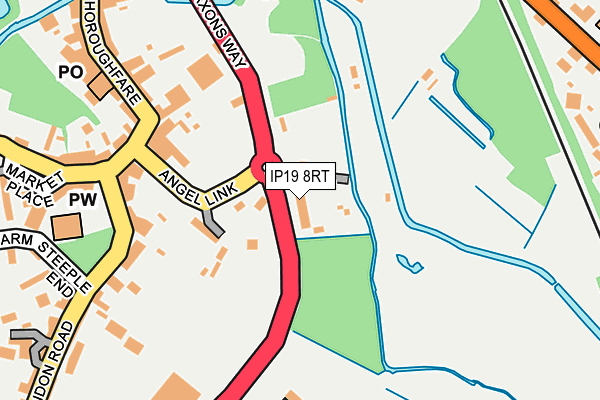 IP19 8RT map - OS OpenMap – Local (Ordnance Survey)