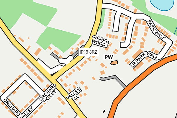 IP19 8RZ map - OS OpenMap – Local (Ordnance Survey)
