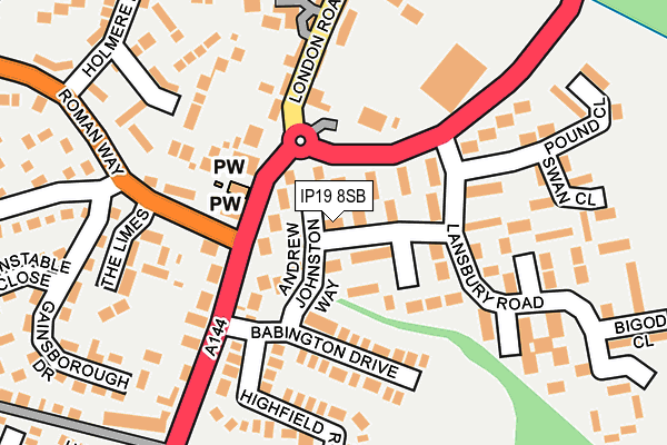 IP19 8SB map - OS OpenMap – Local (Ordnance Survey)