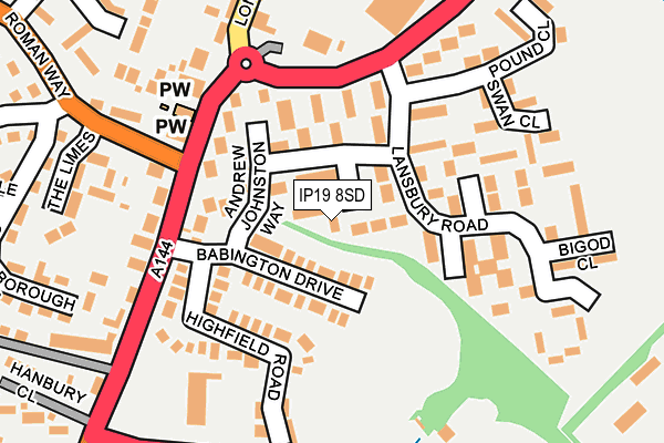 IP19 8SD map - OS OpenMap – Local (Ordnance Survey)