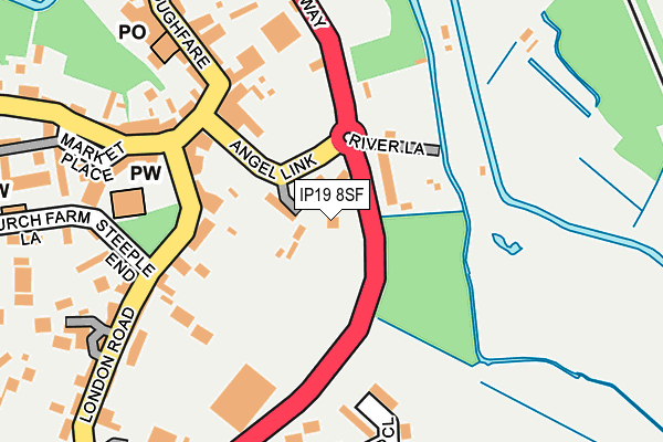 IP19 8SF map - OS OpenMap – Local (Ordnance Survey)
